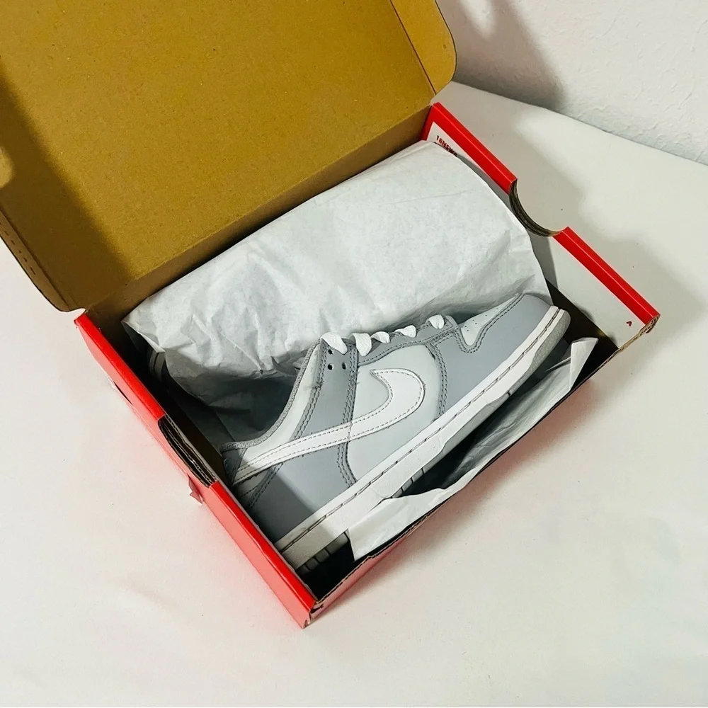 Nike Dunk Low (PS) Size 13C Pure Platinum/White-Wolf Grey Shoes DH9756-001 Box